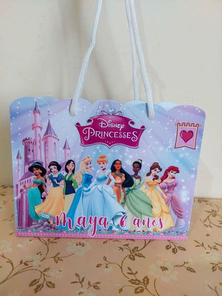 Sacolinhas Personalizadas Princesas Da Disney Elo7