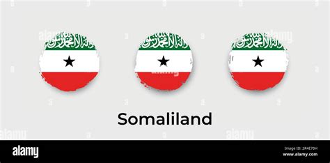 Somaliland Flag Grunge Bubble Vector Icon Illustration Stock Vector