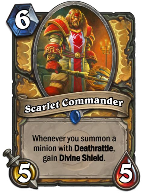 Hearthstone Card Concept Scarlet Commander By Snowinggnat On Deviantart