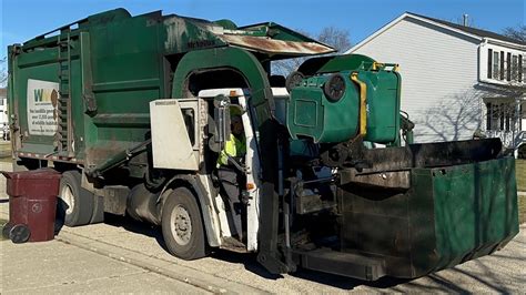 Old Waste Management Mack LE McNeilus Atlantic Curotto Can Garbage