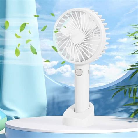 Mini Ventilateur Usb Silencieux Portable Booling Vitesses Blanc