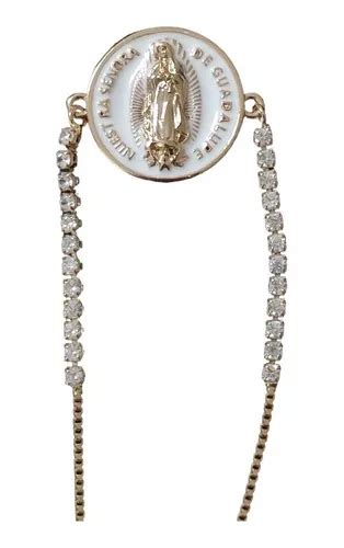 Pulsera Ajustable Medalla Virgen De Guadalupe Oro Laminado Cuotas