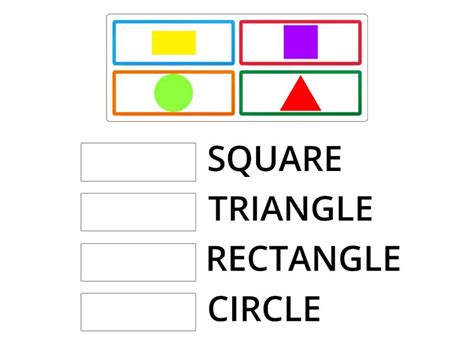 Match The Shape To Its Names Une Las Parejas