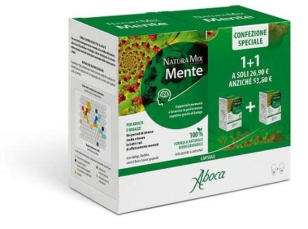 Aboca Natura Mix Advanced Mente Integratore Per Lavoro E Studio 2x50g