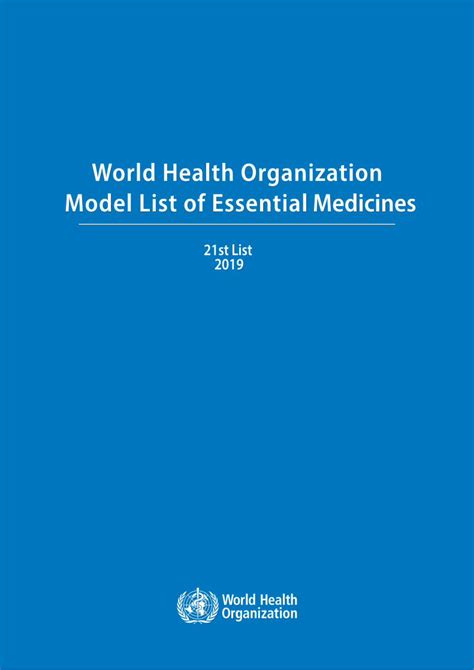 Pdf World Health Organization Model List Of Essential Medicines