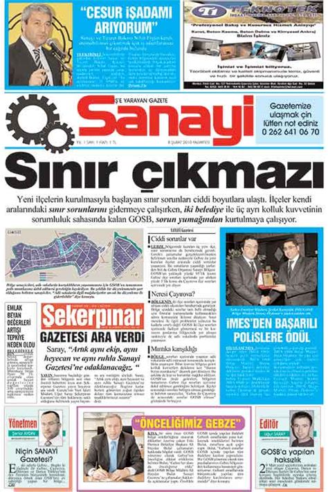 Sanayi Gazetesi Sayı 1 Sanayi Gazetesi