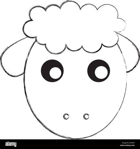 Cartoon Sheep Face Drawing - bmp-hotenanny