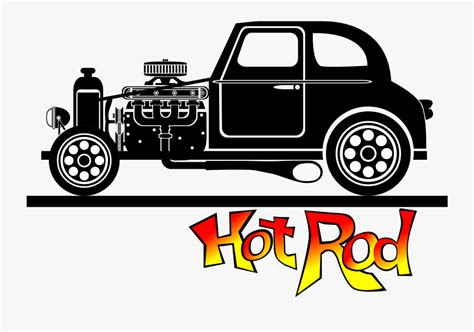 Classic Car Engine Clipart Hot Rod Vector Car Free Transparent Clipart Clipartkey