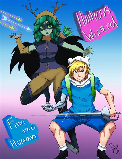 Adventure Time Huntress Wizard And Finn The Human By Domonikistheguy