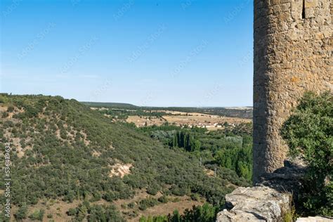 Pedraza Castle in the province of Segovia, castle of Roman and Arab origin in a medieval village ...