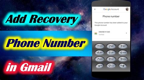 How To Add Recovery Phone Number In Gmail Youtube