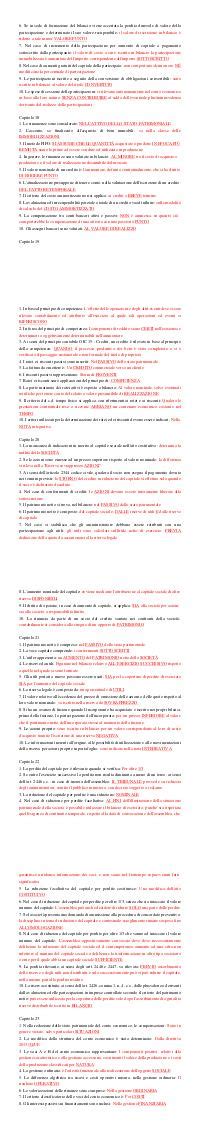 Paniere Corretto Quiz Diritto Commerciale Avanzato Prof Tarantino