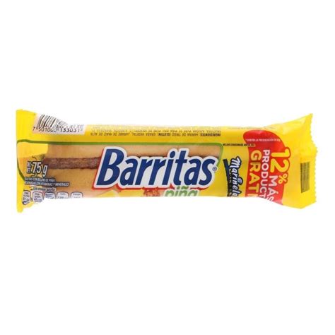 Barritas Marinela con relleno de piña 67 g Walmart