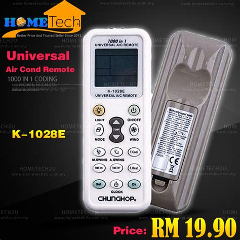 K 1028E Chunghop Universal Ac Remote Codes Chunghop Universal Ac