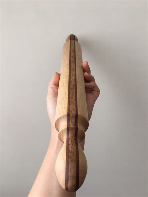 Unique Handmade Hand Turned Large Wooden Rolling Pin Beech Oak Etsy