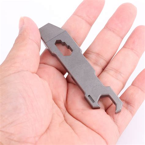 Hamans EDC Titanium Pry Bar With Bottle Opener Wrench Function Etsy