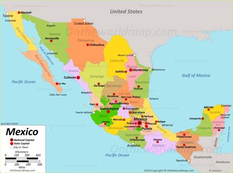 Map Of Mexico Mexico Map Mexico States Of Mexico