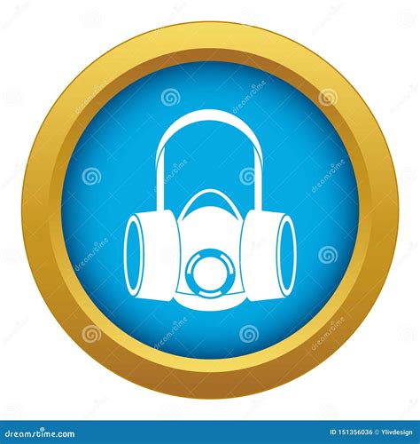 Respirator Icon Blue Vector Isolated Stock Vector Illustration Of