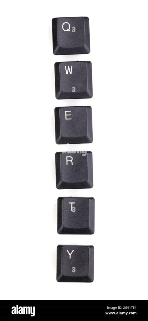 Keyboard keys saying qwerty isolated on white Stock Photo - Alamy