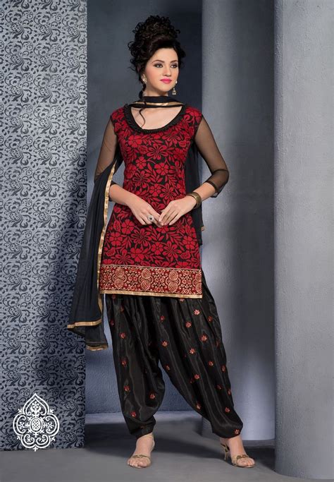 Red And Black Punjabi Suit