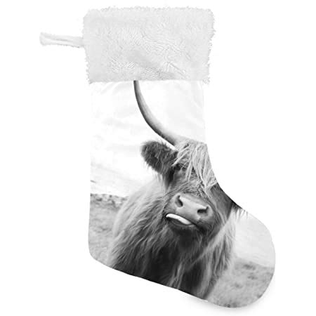 Amazon Vanteriam 3 Pack Personalized Cow Print Christmas Stockings