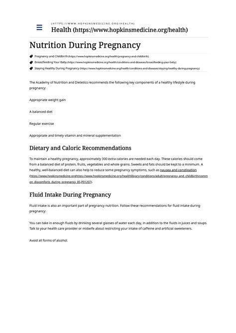 Nutrition During Pregnancy Johns Hopkins Medicine Nutrition During