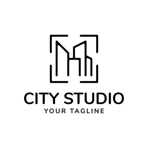 premium vector city building studio  logo design