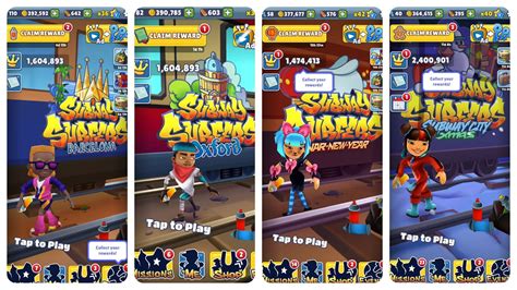 Subway Surfers Barcelona Vs Oxford Vs Lunar New Year Vs Subway City