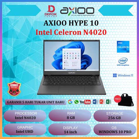 Jual Laptop Axioo Hype N Ram Gb Gb Windows Pro Inch