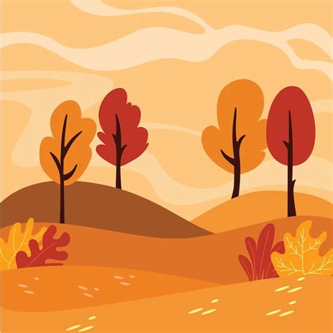 Ilustraciones de otoño Vector Premium