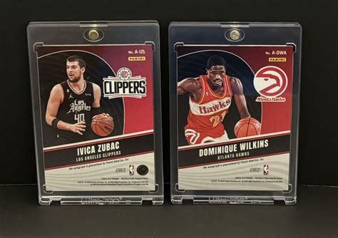 2023 24 Panini Revolution Dominique Wilkins Ivica Zubac On Card Autos