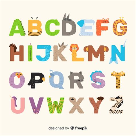 Animal Alphabet Font Images - Free Download on Freepik