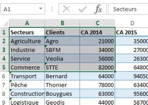 Comment Faire Un Tableau Sur Excel Superprof