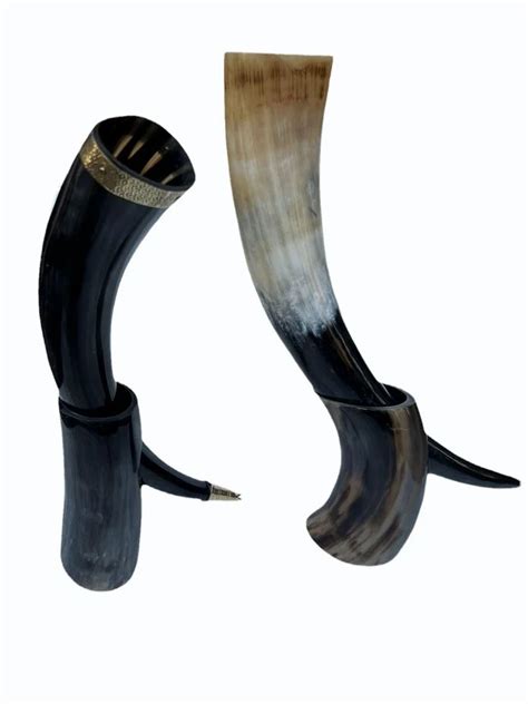 White And Black Base Buffalo Horn Crafts For Drinking At Rs 500 Piece In New Delhi