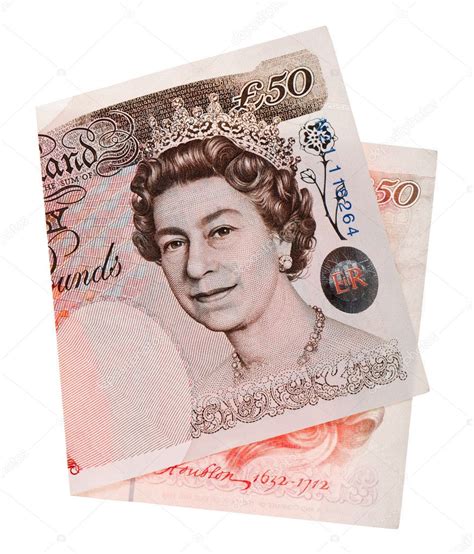 50 pound sterling bank note, isolated on white ⬇ Stock Photo, Image by ...