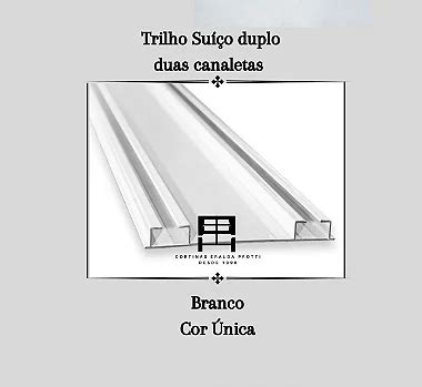 Trilho Suíço Duplo Alongado ideal para Wave Cortinas Eralda Protti