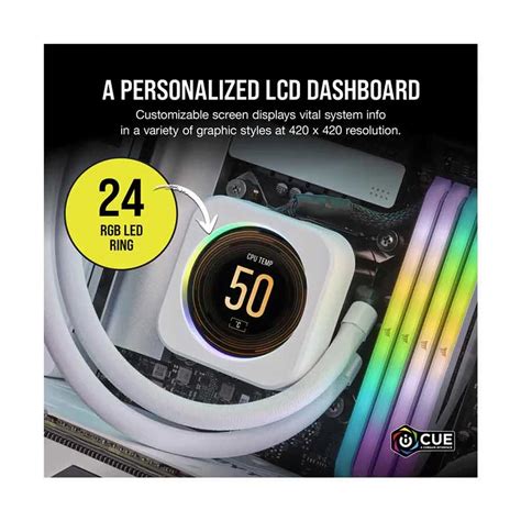 Corsair Icue Elite Cpu Cooler Lcd Display White Upgrade Kit Cw 9060066 Ww Spark Technology