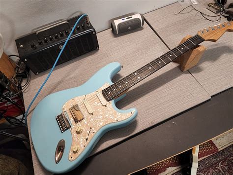 Warmoth Partscaster Stratocaster Robert Cray Style Sky Blue Reverb