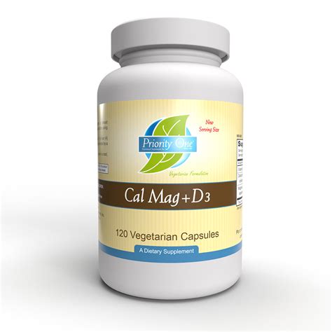 Cal Mag Vit D3 Calcium Supplement With Vitamin D Priority One