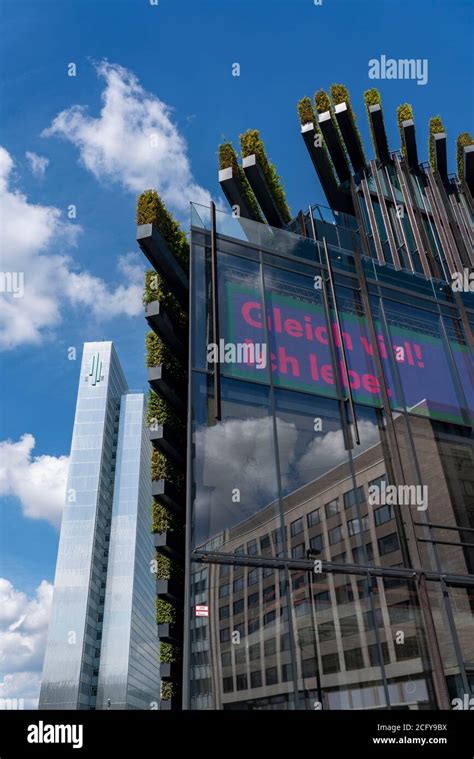 Largest green façade in Europe, on Kö-Bogen II, building, shopping and office building on Gustav ...