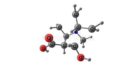 Ecgonine Molecular Structure Isolated on White Stock Illustration ...