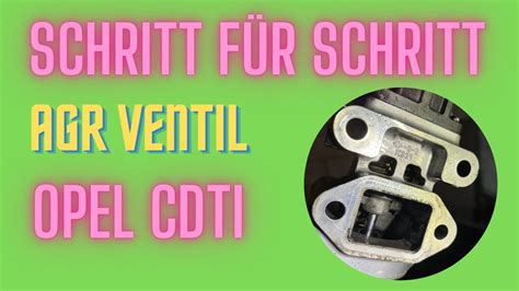 Opel 1 7 CDTI AGR Ventil reinigen P0409 Schritt für Schritt YouTube