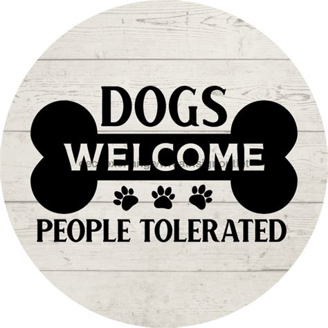 Welcome Sign Dog Sign Decoe 4184 10 Wood Round Decoexchange®