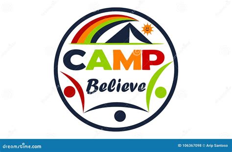 Camp Believe Logo Design Template Stock Vector - Illustration of sport ...