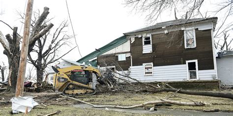 Tornado destroys half of community's homes, cleanup underway | AP News