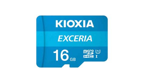 Micro SD Memory Card With Adaptor Kioxia Exceria UHS I Class 10 Blue