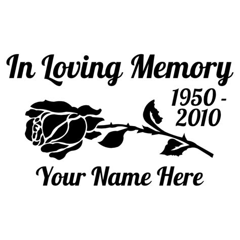 in loving memory window decal in loving memory car decal in loving ...