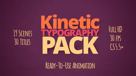 Free Kinetic Typography After Effects Videohive After Effects Pro