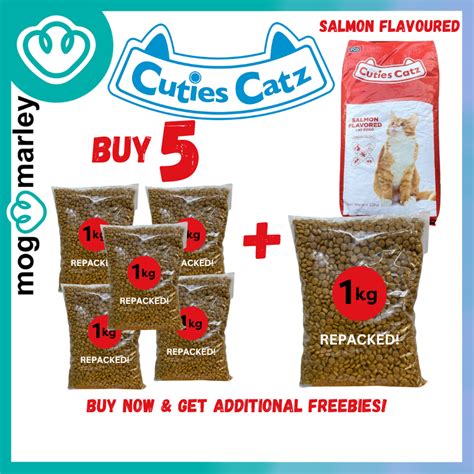 Buy5 1 Cuties Catz Dry Cat Food Salmon Flavor For All Life Stages Mog