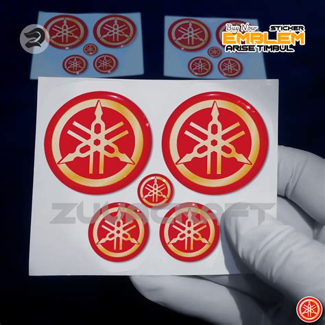 Stiker Motor Timbul Emblem Logo Garputala Merah Yamaha Aerox Nmax Lexi